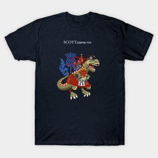 Clanosaurus Rex SCOTTsaurus rex Plaid Scott Modern Scotland Ireland Family Tartan T-Shirt